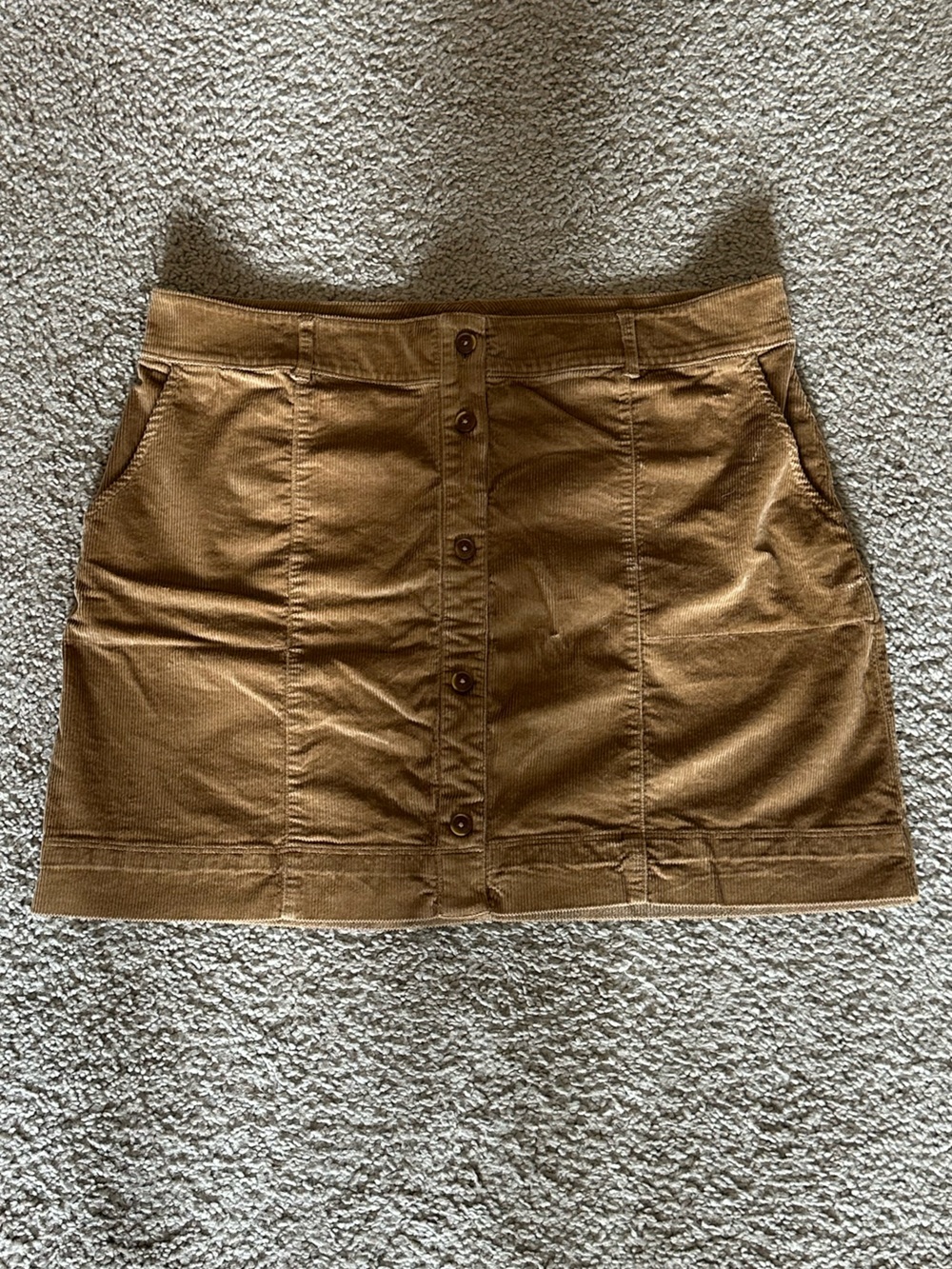 Vineyard Vines - XL - Brown Corduroy Button-Front Skirt